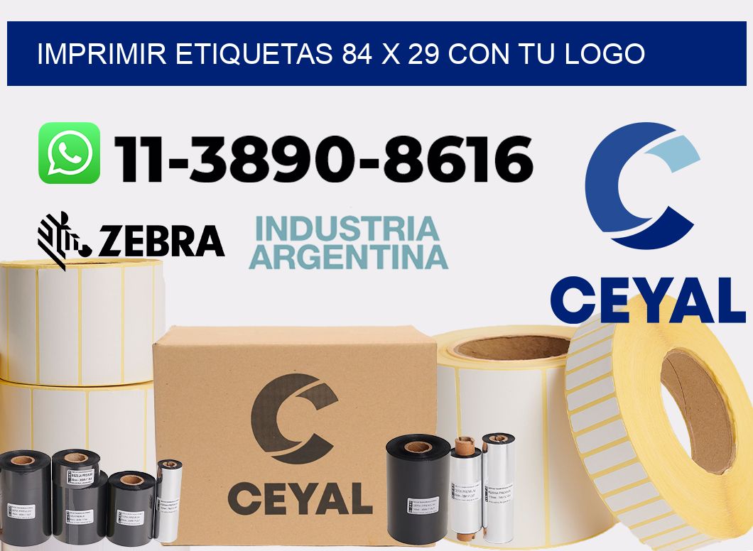 imprimir etiquetas 84 x 29 con tu logo
