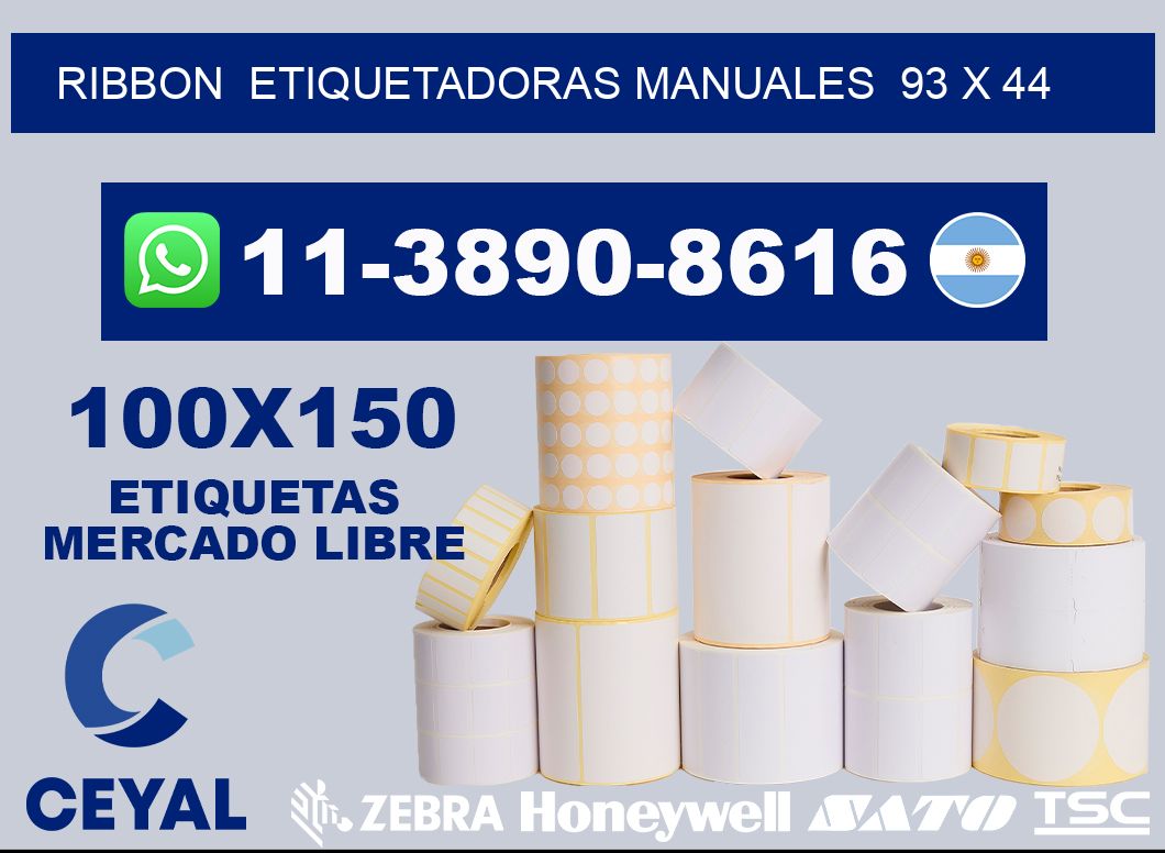 ribbon  Etiquetadoras Manuales  93 x 44