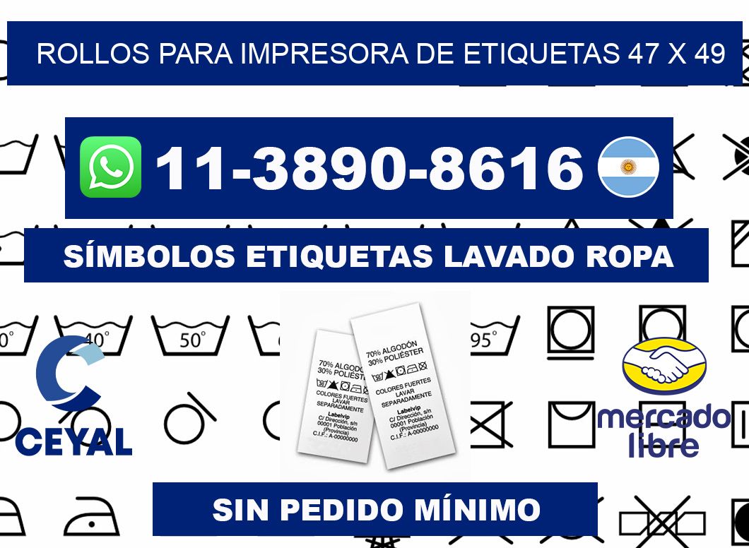 rollos para impresora de etiquetas 47 x 49