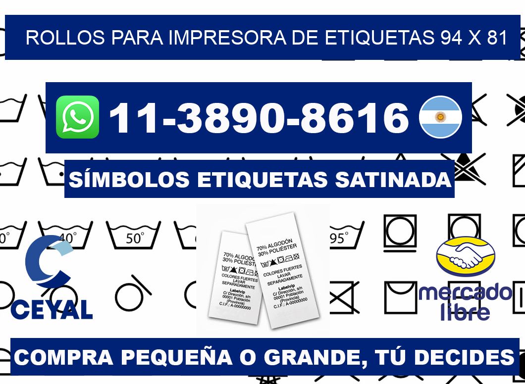 rollos para impresora de etiquetas 94 x 81