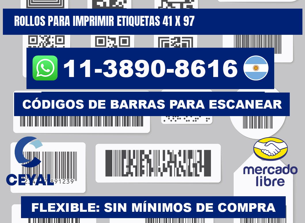 rollos para imprimir etiquetas 41 x 97