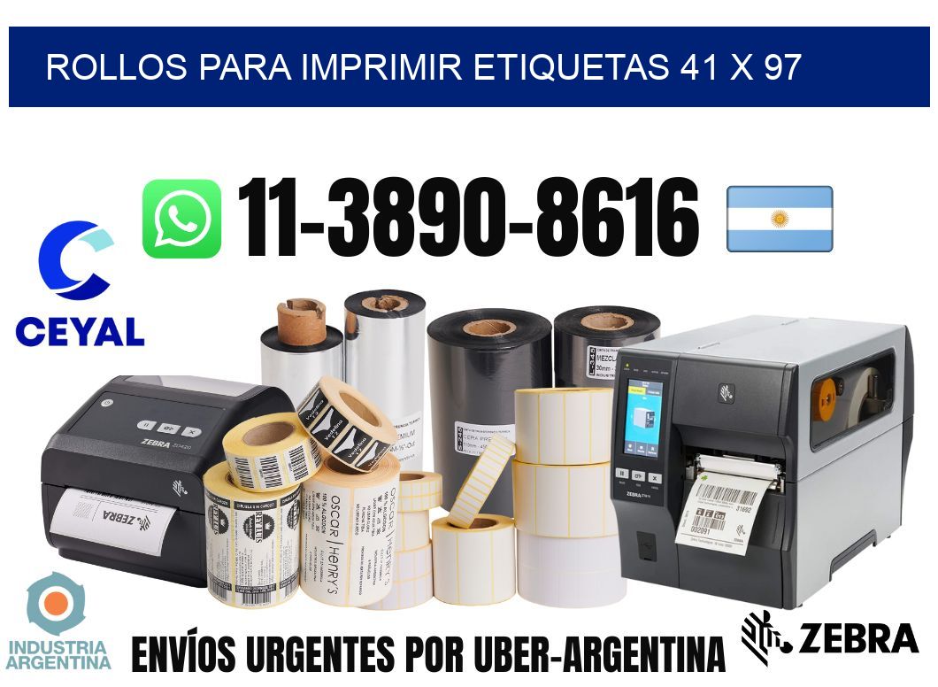 rollos para imprimir etiquetas 41 x 97