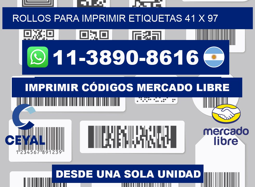 rollos para imprimir etiquetas 41 x 97