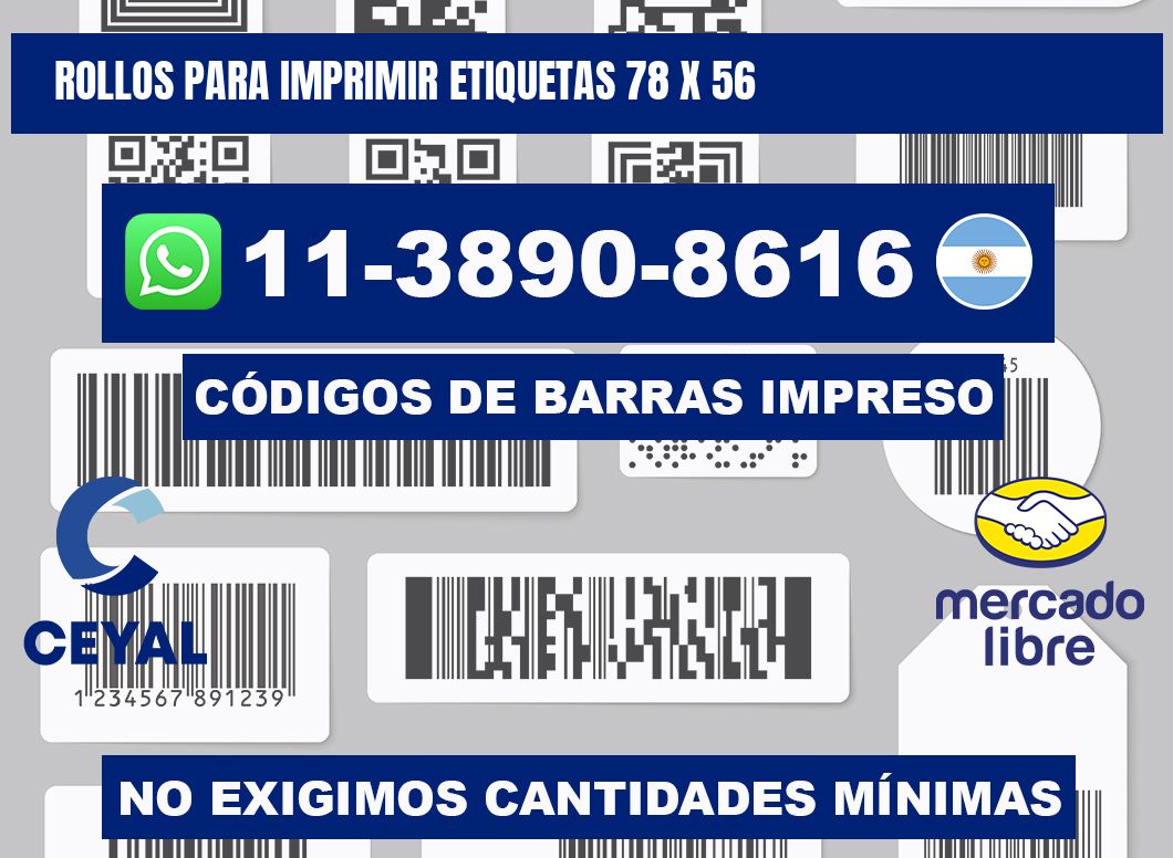 rollos para imprimir etiquetas 78 x 56
