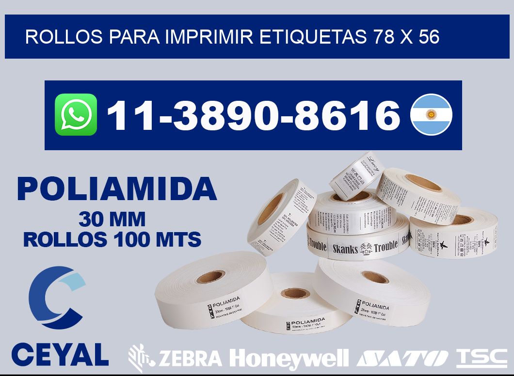 rollos para imprimir etiquetas 78 x 56
