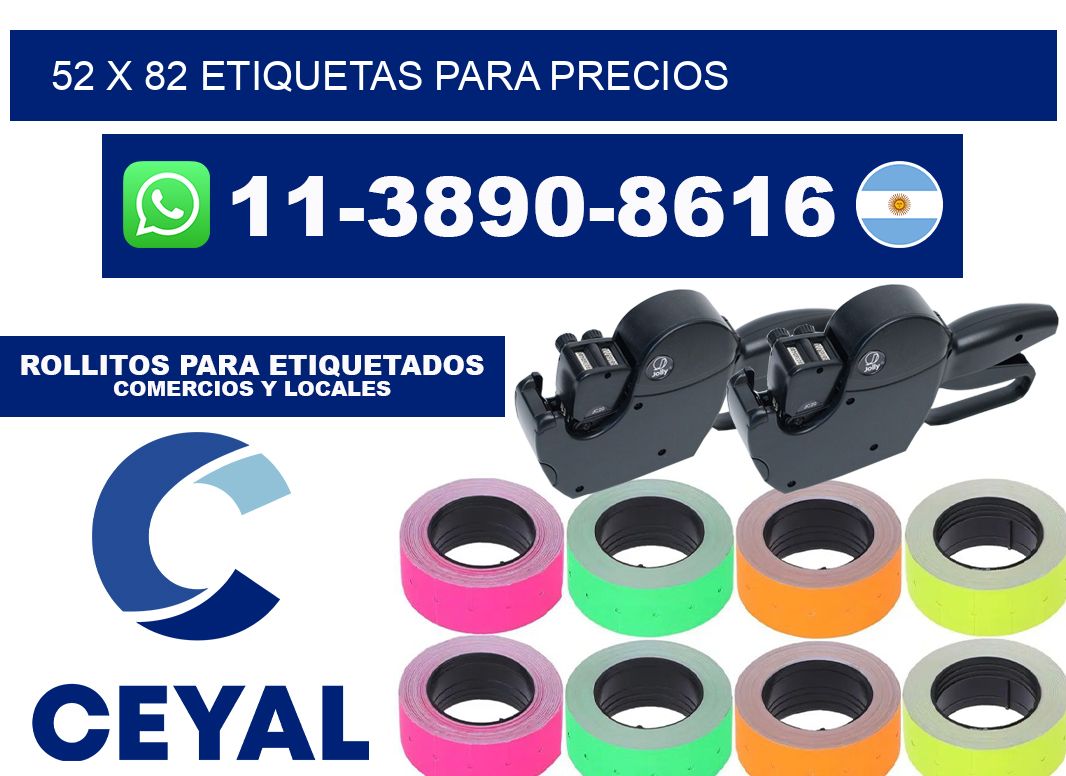 52 x 82 etiquetas para precios