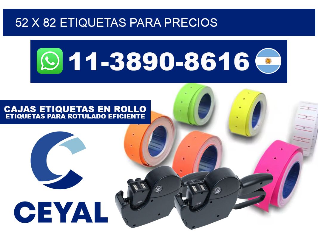 52 x 82 etiquetas para precios