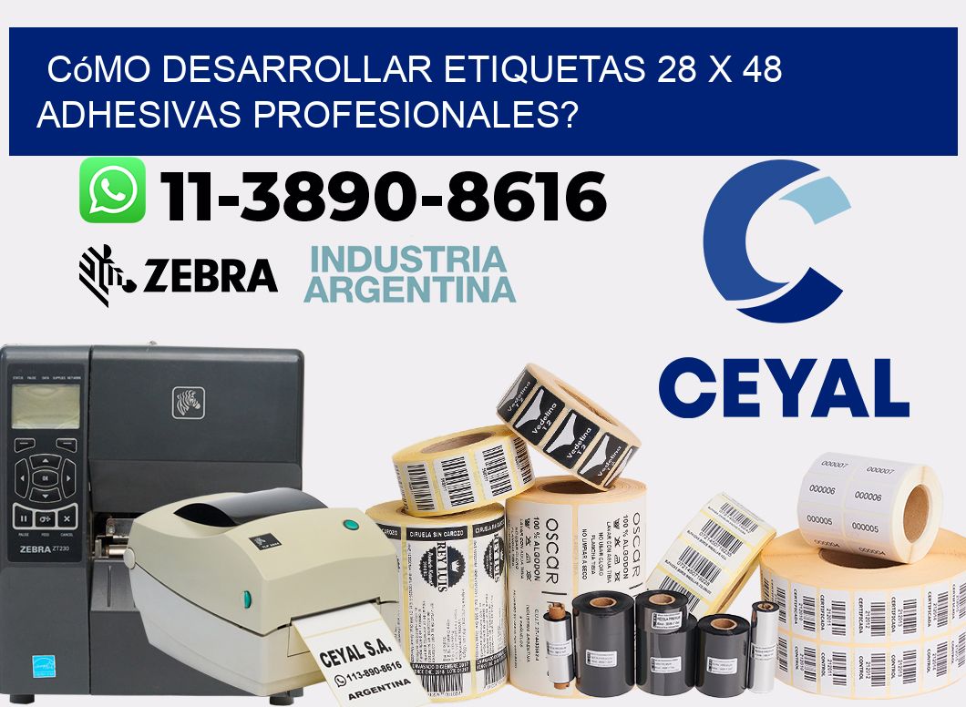 Cómo desarrollar etiquetas 28 x 48 adhesivas profesionales?