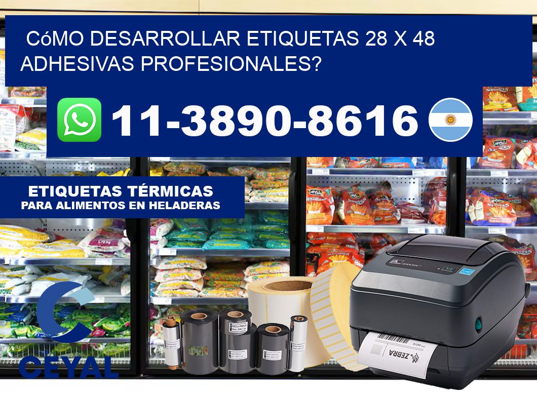 Cómo desarrollar etiquetas 28 x 48 adhesivas profesionales?