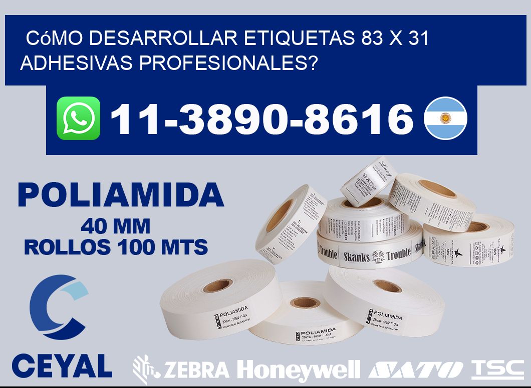 Cómo desarrollar etiquetas 83 x 31 adhesivas profesionales?