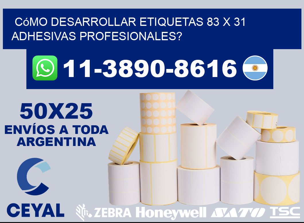 Cómo desarrollar etiquetas 83 x 31 adhesivas profesionales?