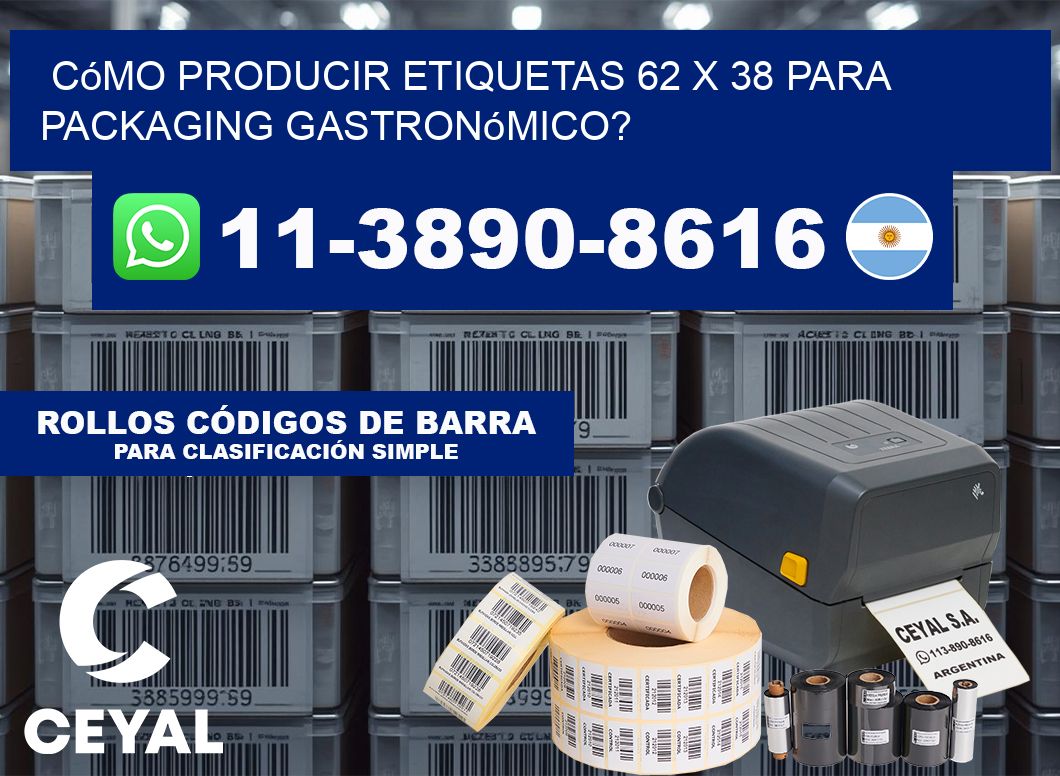 Cómo producir etiquetas 62 x 38 para packaging gastronómico?