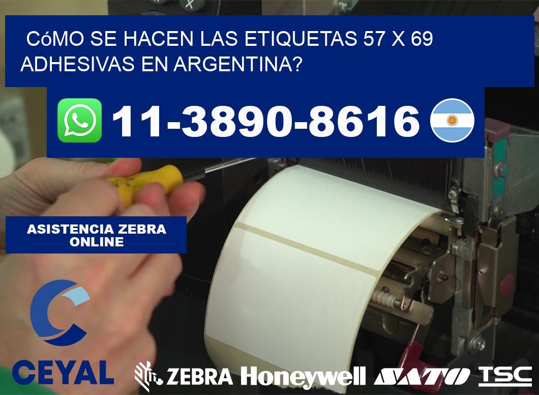 Cómo se hacen las etiquetas 57 x 69 adhesivas en Argentina?