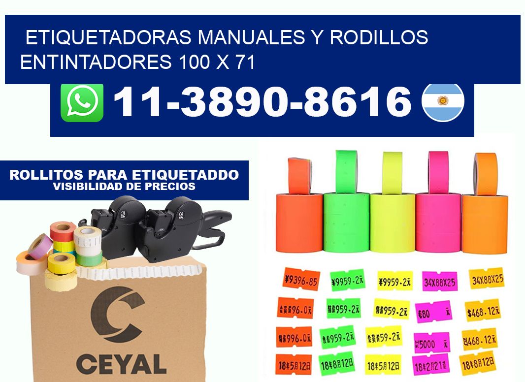 Etiquetadoras manuales y rodillos entintadores 100 x 71