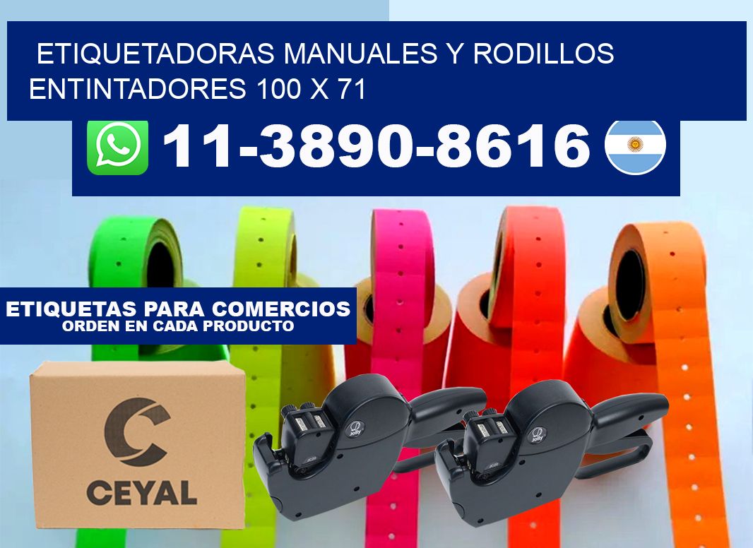 Etiquetadoras manuales y rodillos entintadores 100 x 71