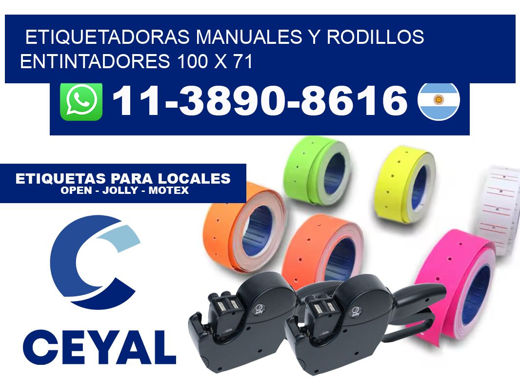 Etiquetadoras manuales y rodillos entintadores 100 x 71