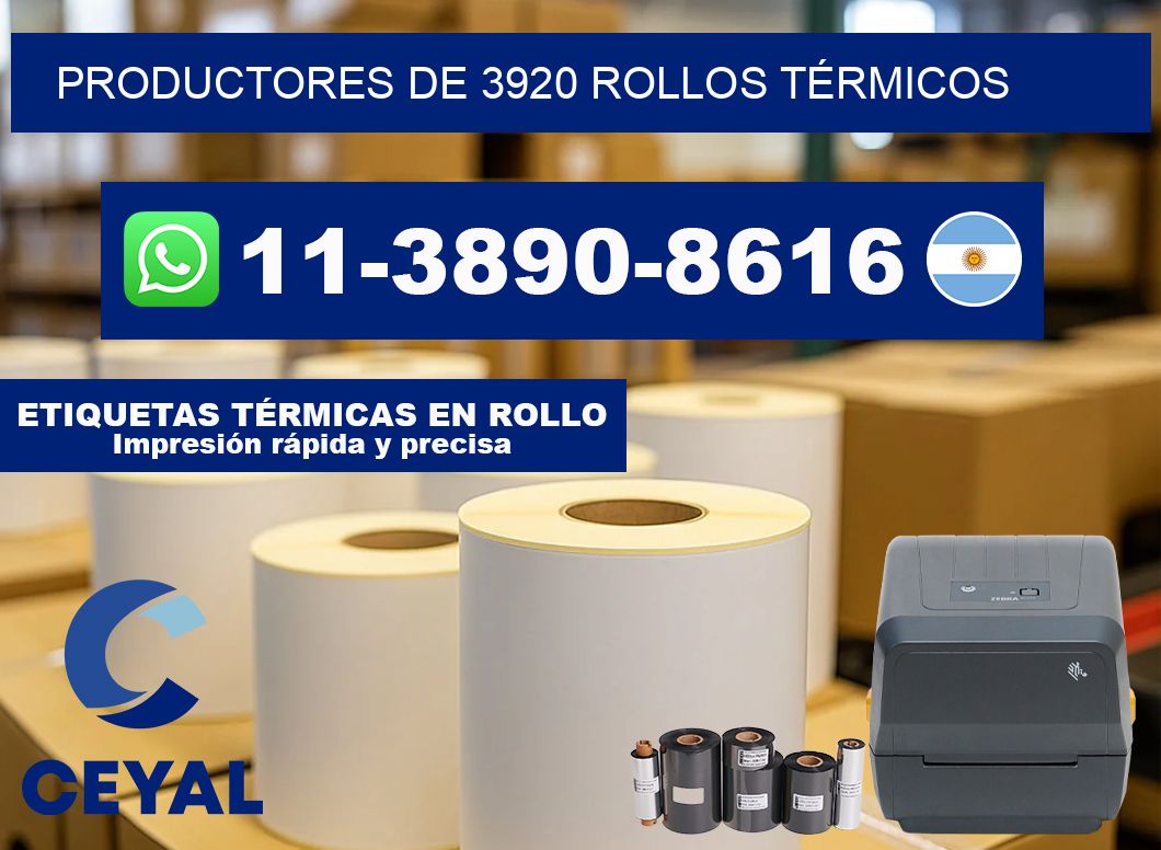 PRODUCTORES DE 3920 ROLLOS TÉRMICOS