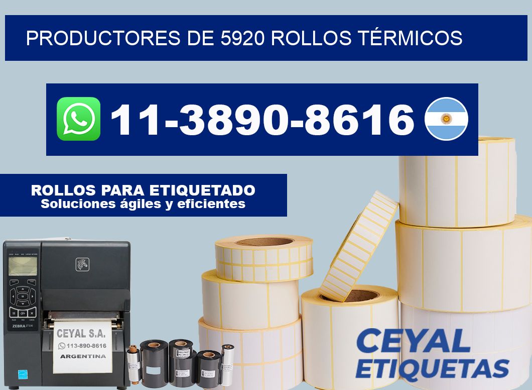 PRODUCTORES DE 5920 ROLLOS TÉRMICOS