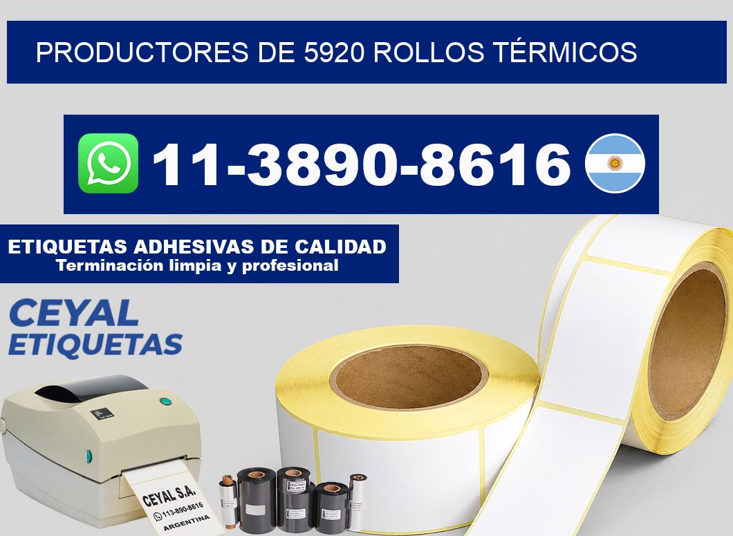 PRODUCTORES DE 5920 ROLLOS TÉRMICOS
