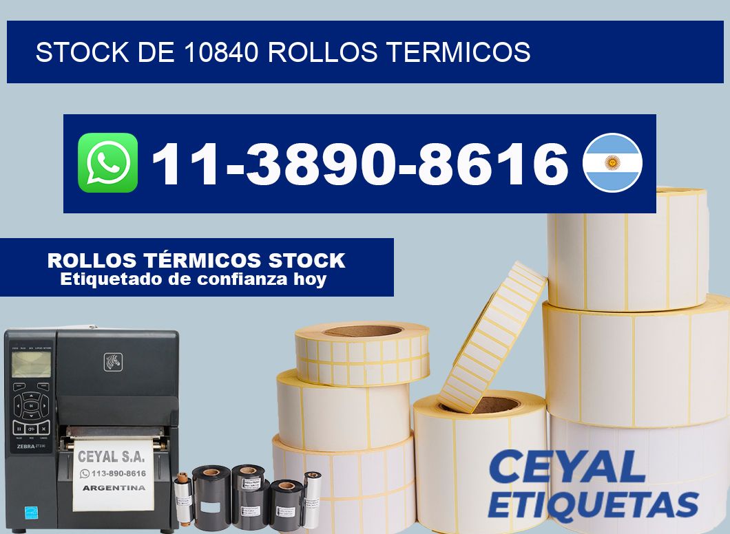 STOCK DE 10840 ROLLOS TERMICOS
