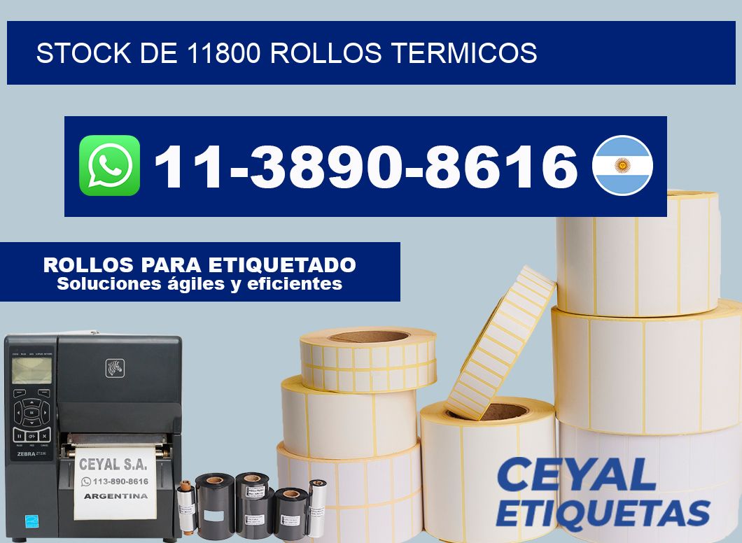 STOCK DE 11800 ROLLOS TERMICOS