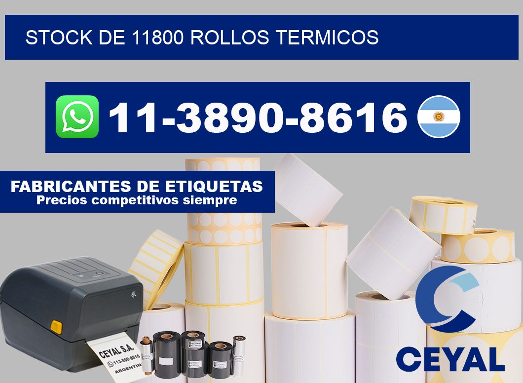 STOCK DE 11800 ROLLOS TERMICOS