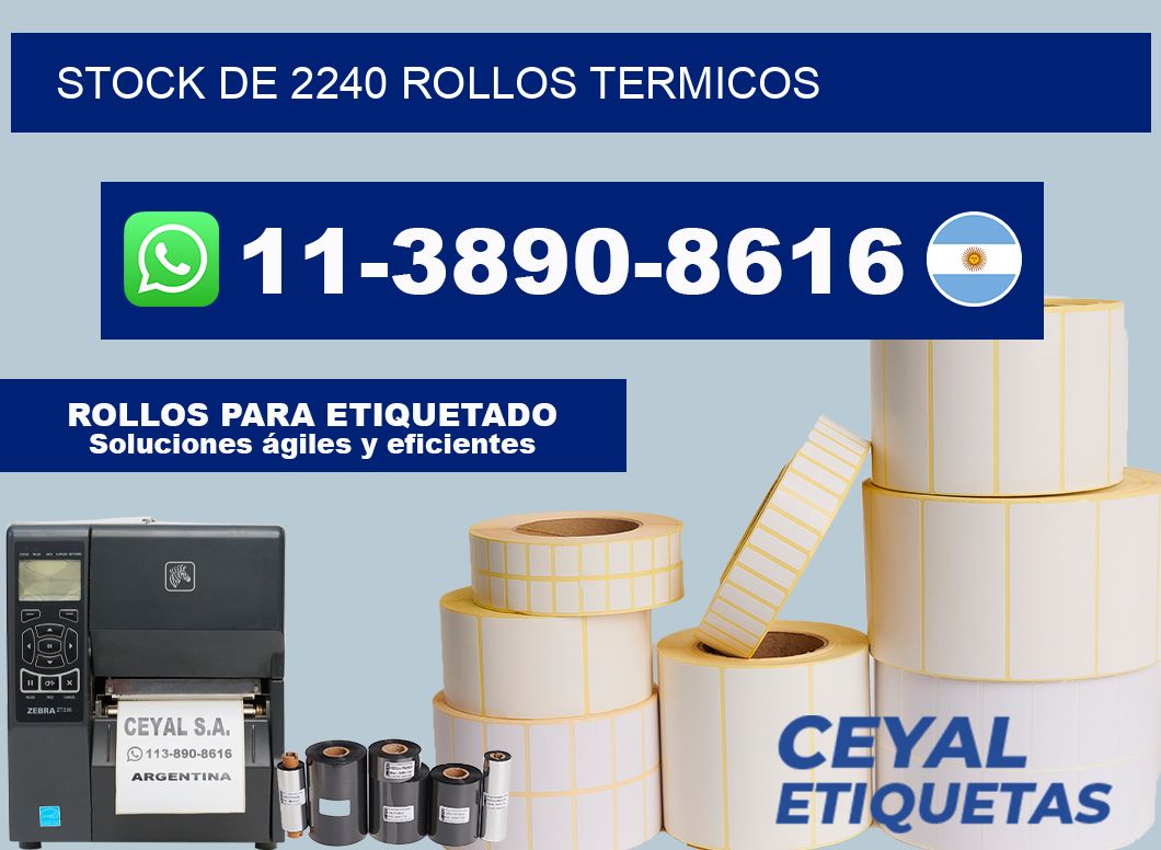 STOCK DE 2240 ROLLOS TERMICOS