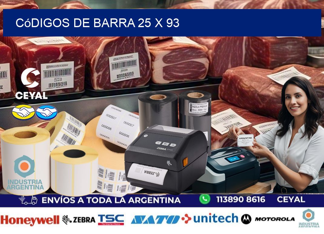 códigos de barra 25 x 93