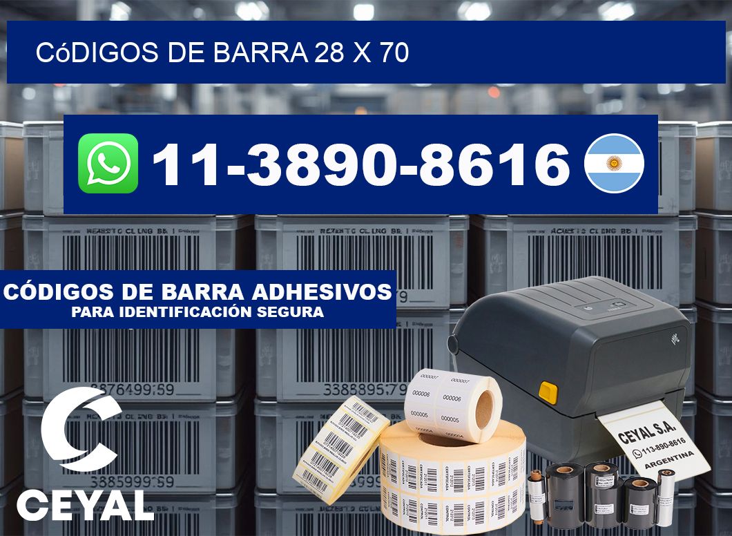 códigos de barra 28 x 70