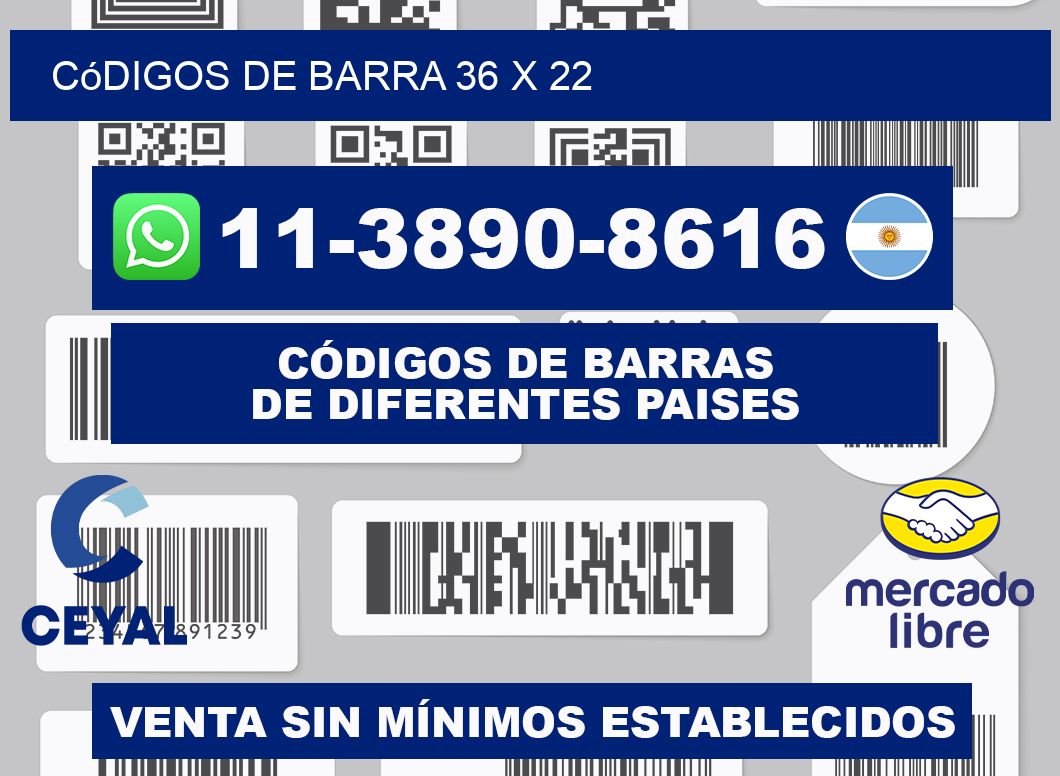 códigos de barra 36 x 22
