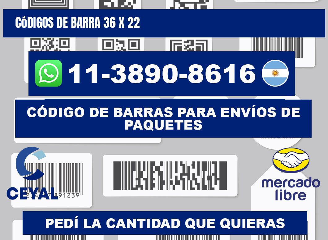 códigos de barra 36 x 22