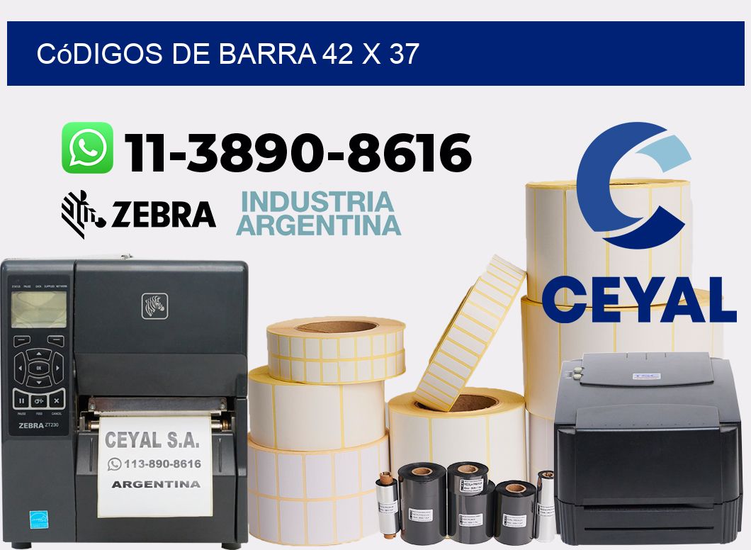 códigos de barra 42 x 37