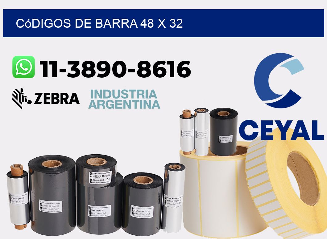 códigos de barra 48 x 32