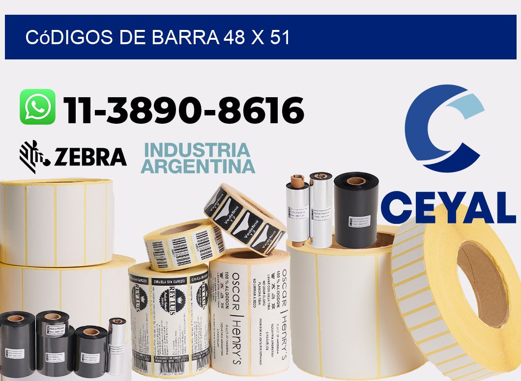 códigos de barra 48 x 51