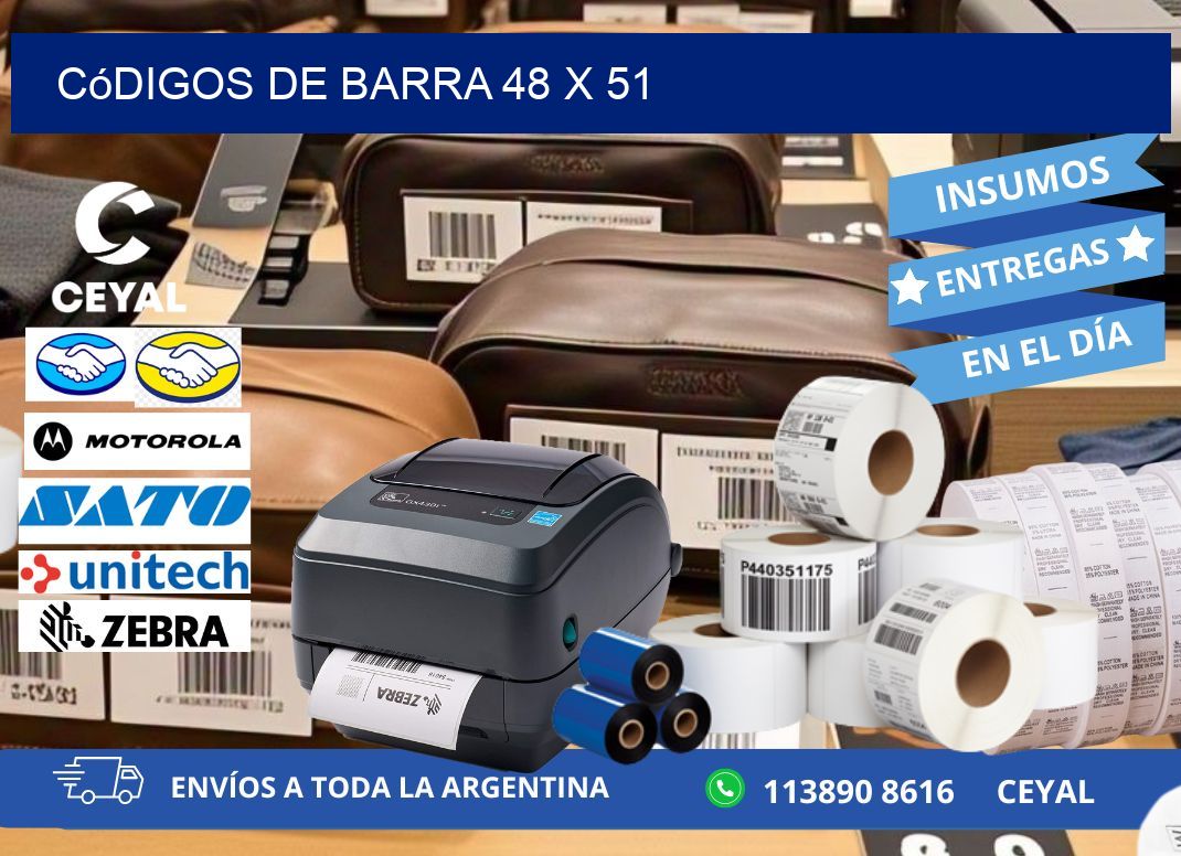 códigos de barra 48 x 51