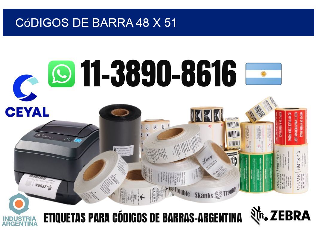 códigos de barra 48 x 51