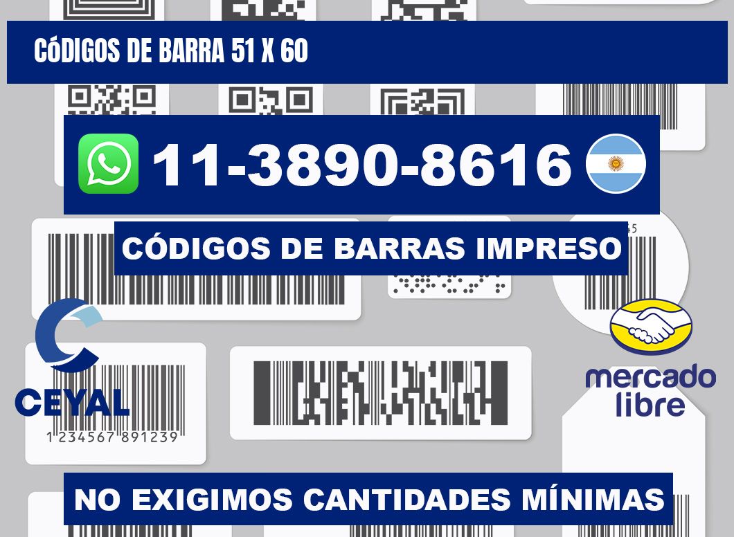 códigos de barra 51 x 60