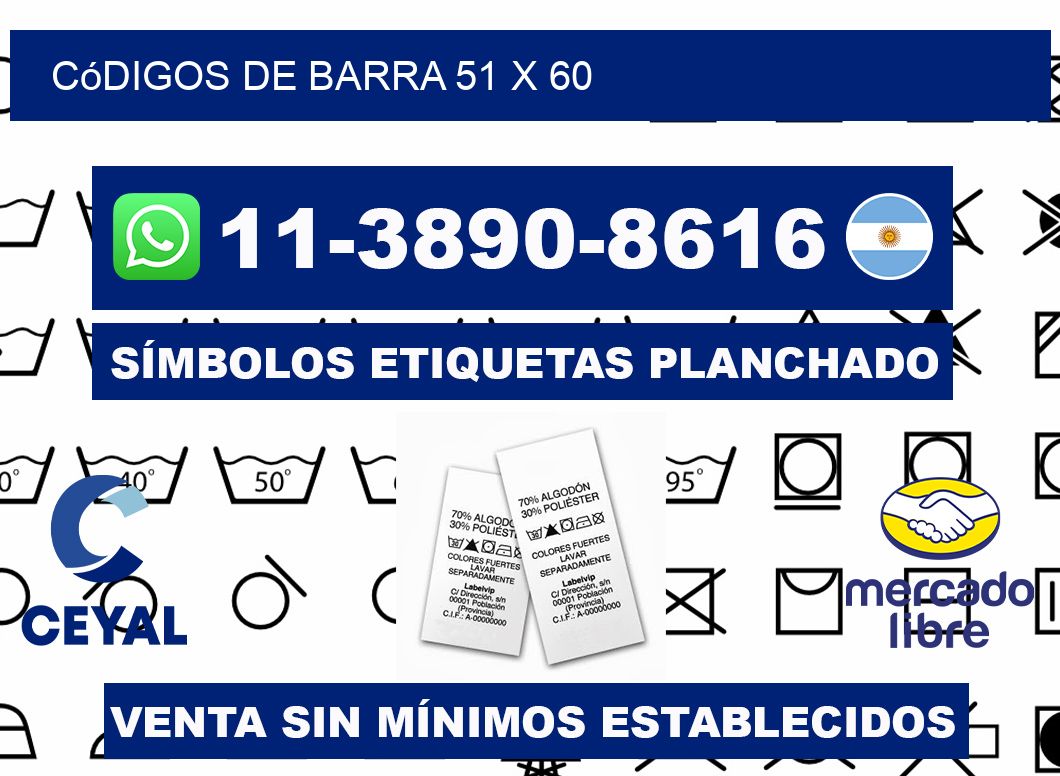 códigos de barra 51 x 60