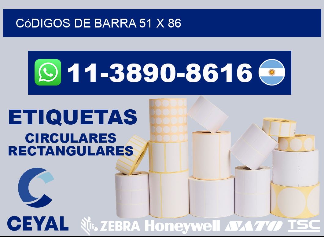códigos de barra 51 x 86