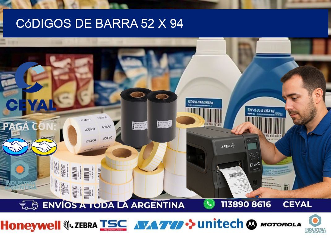 códigos de barra 52 x 94