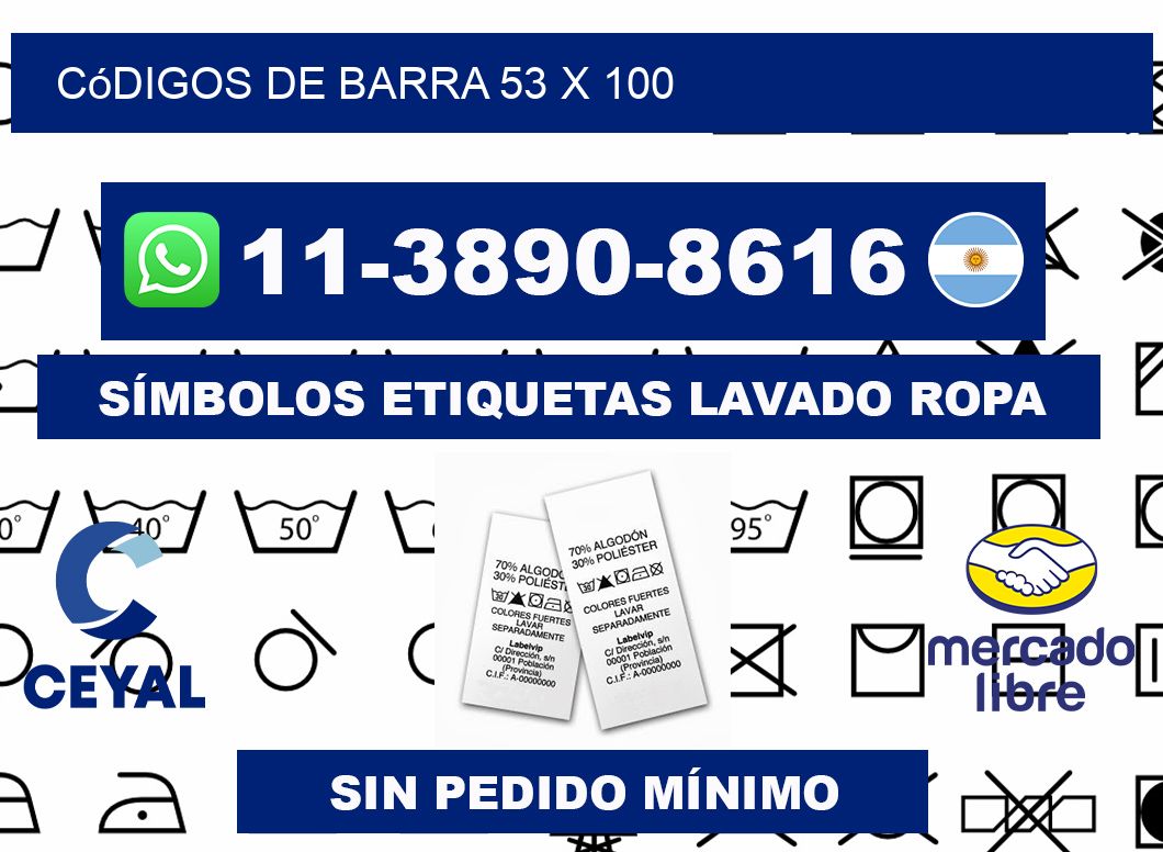códigos de barra 53 x 100
