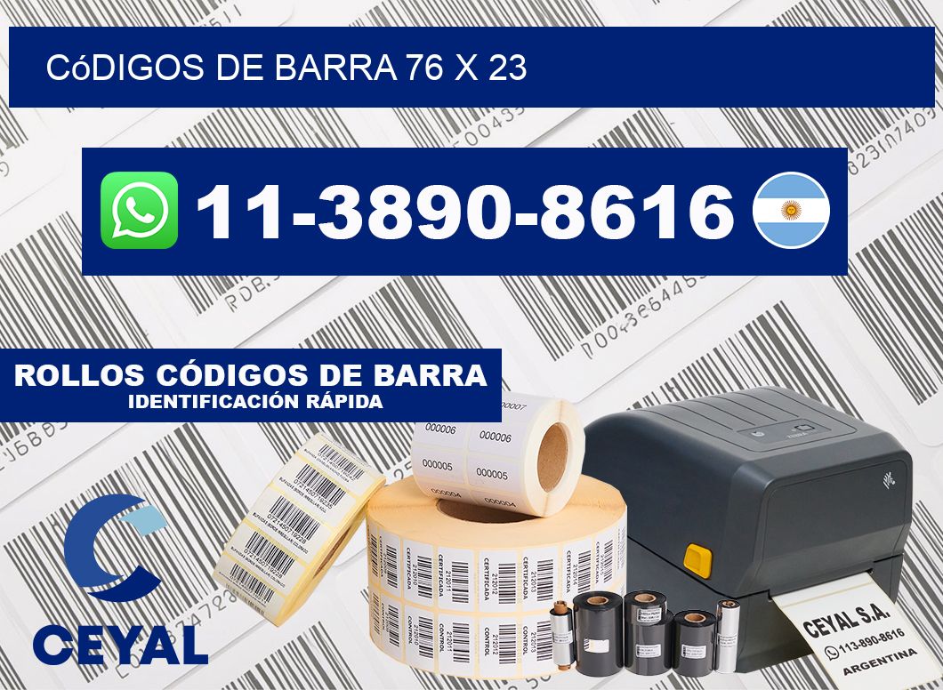 códigos de barra 76 x 23