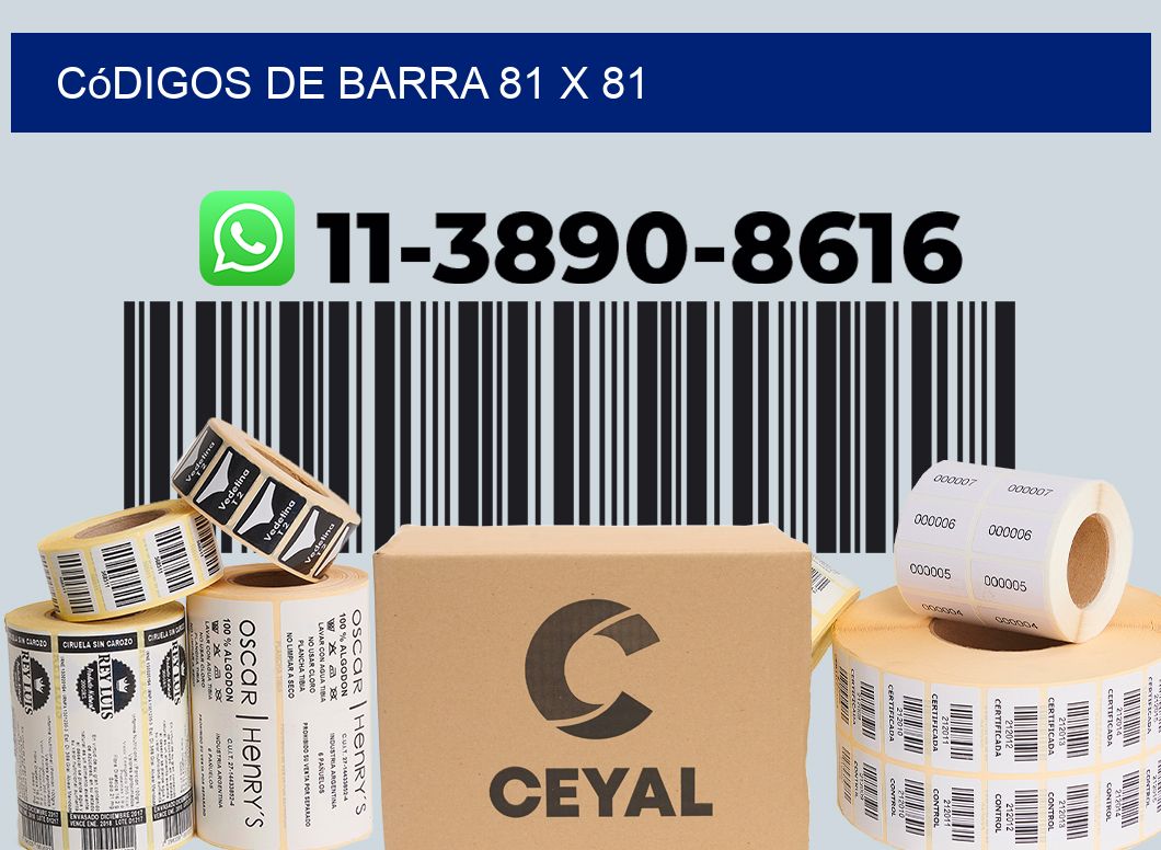 códigos de barra 81 x 81