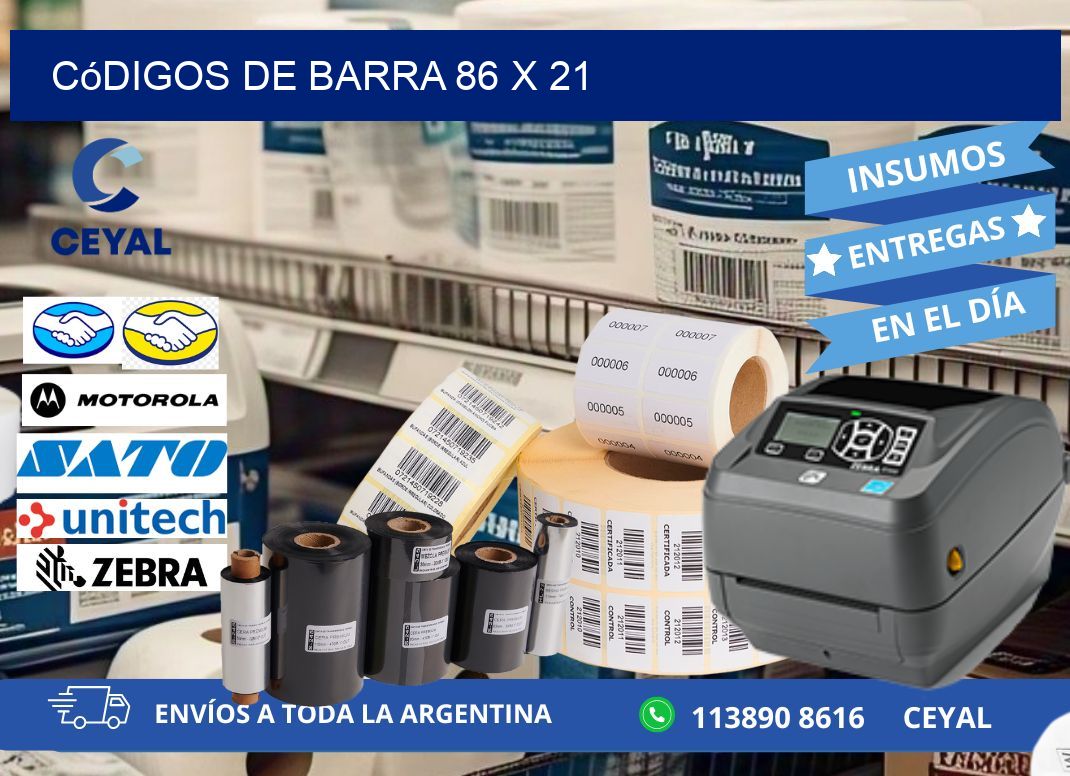 códigos de barra 86 x 21
