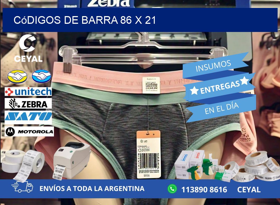 códigos de barra 86 x 21