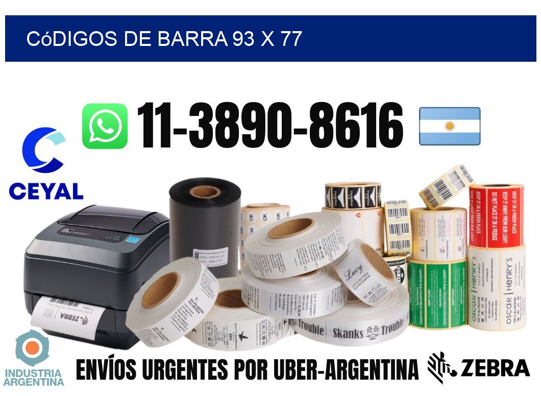 códigos de barra 93 x 77