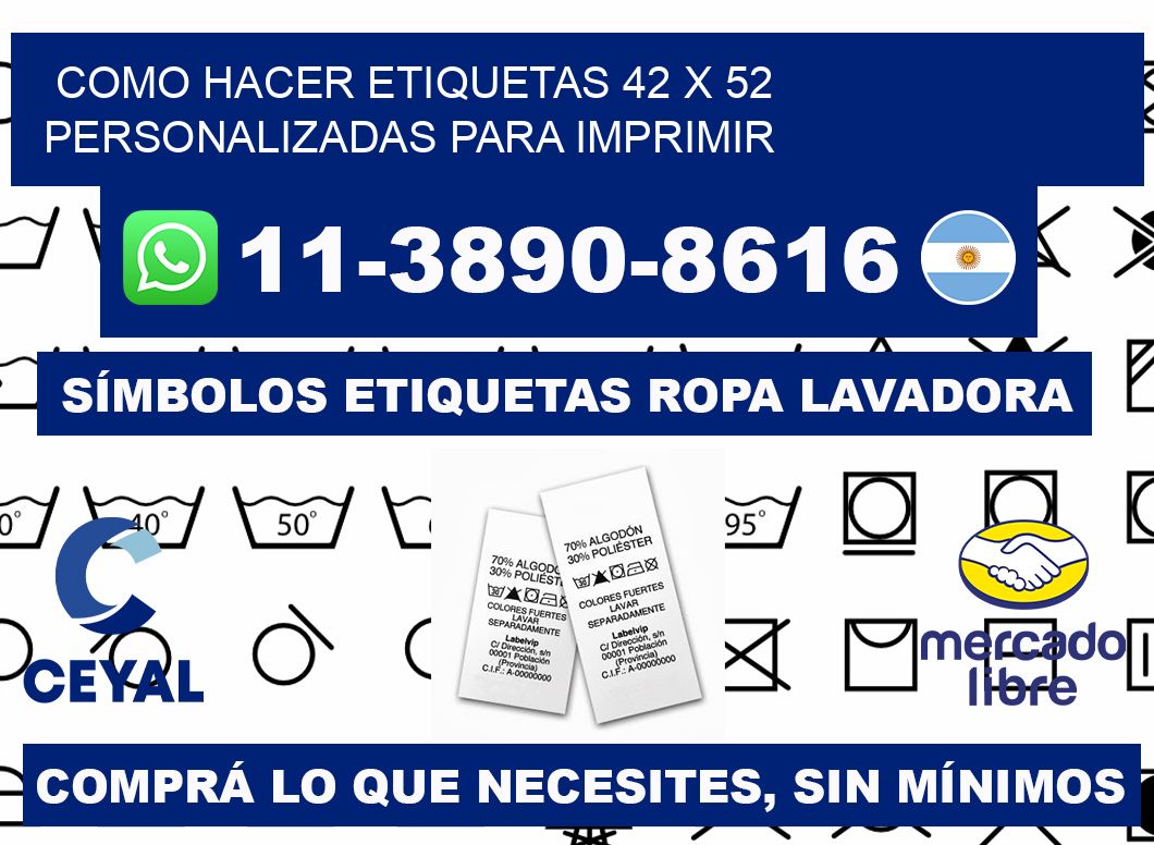 como hacer etiquetas 42 x 52 personalizadas para imprimir