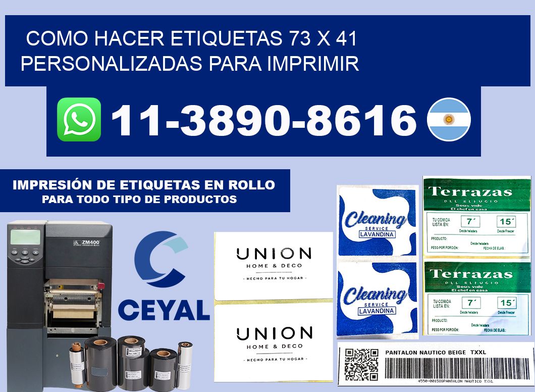 como hacer etiquetas 73 x 41 personalizadas para imprimir