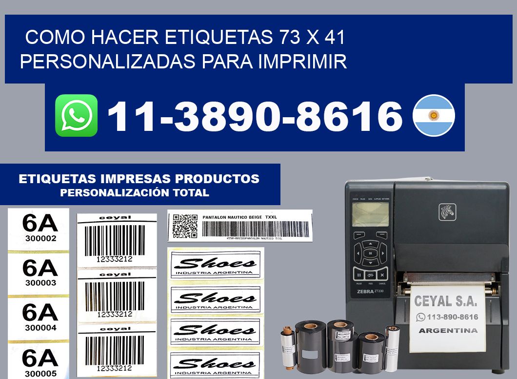 como hacer etiquetas 73 x 41 personalizadas para imprimir