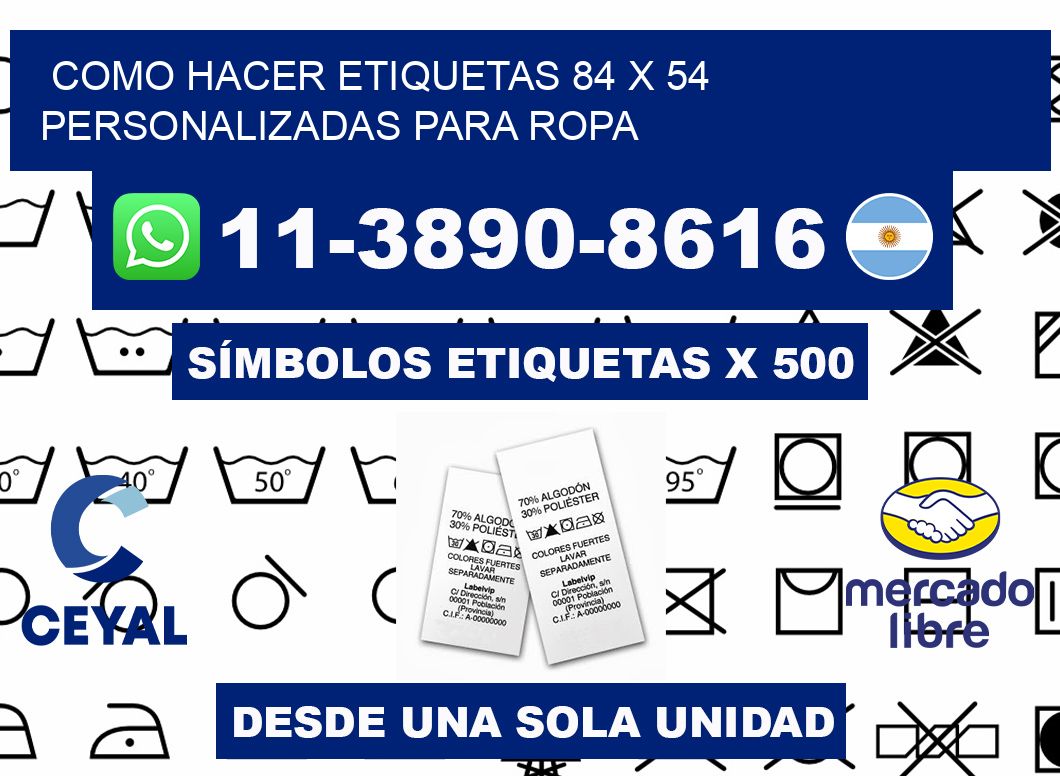 como hacer etiquetas 84 x 54 personalizadas para ropa